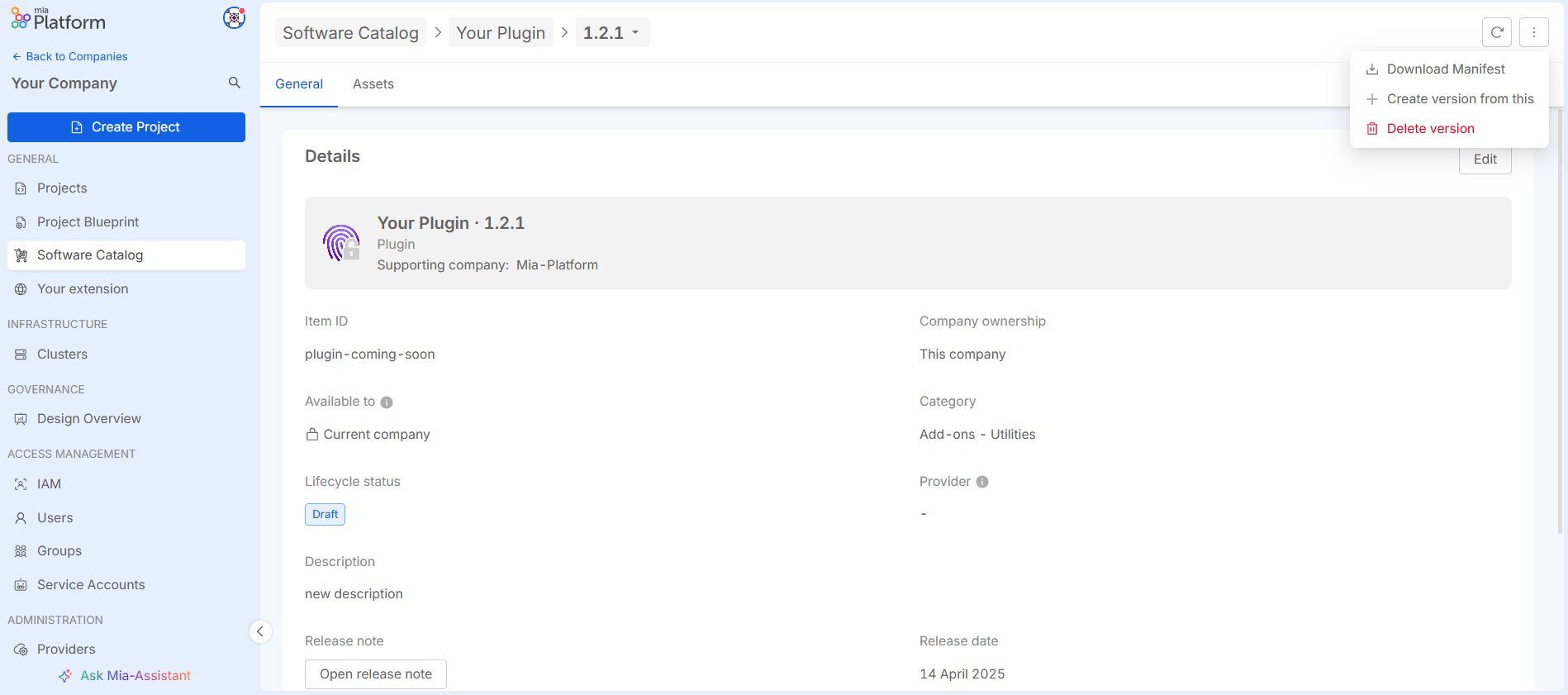 create new version