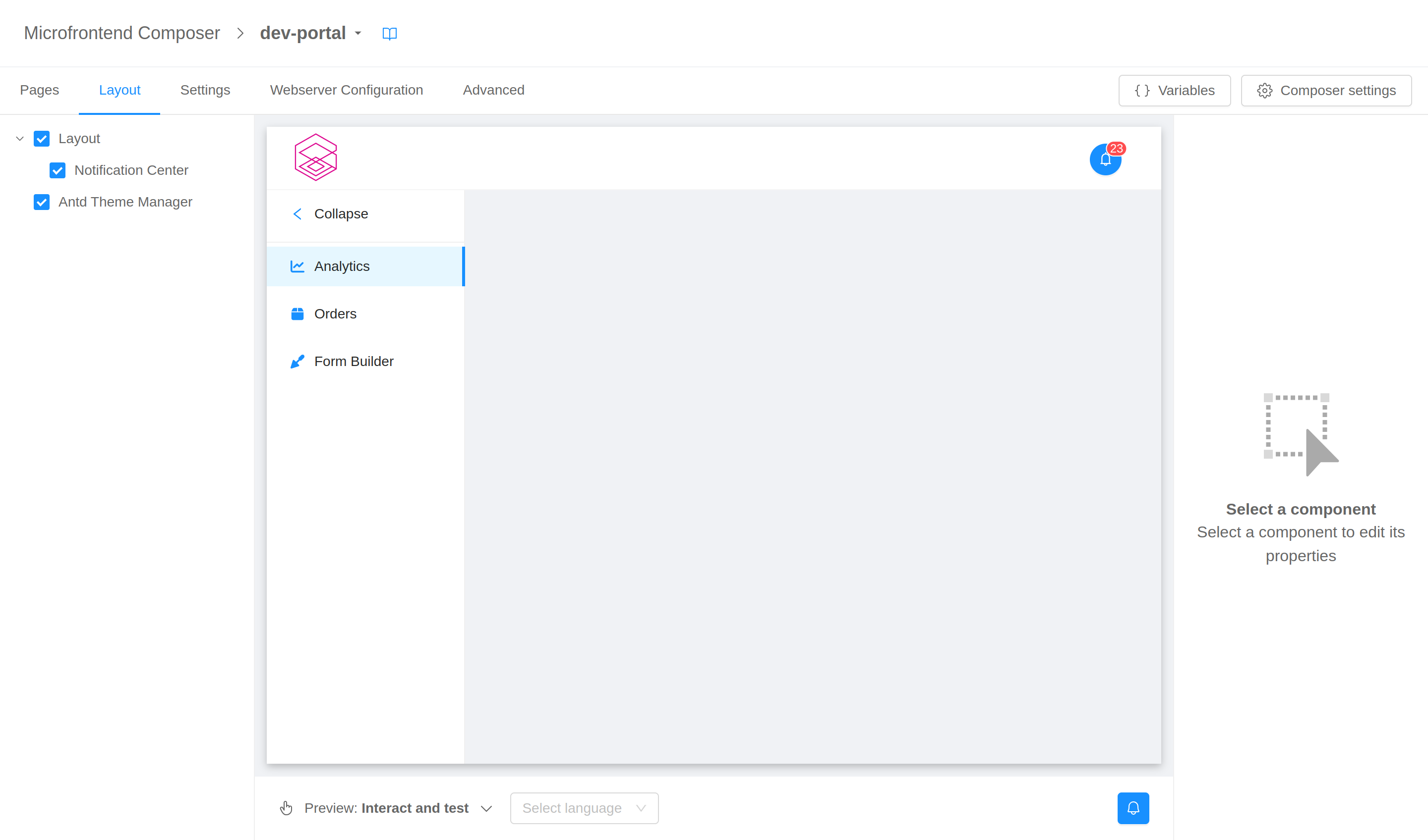 Preview interaction